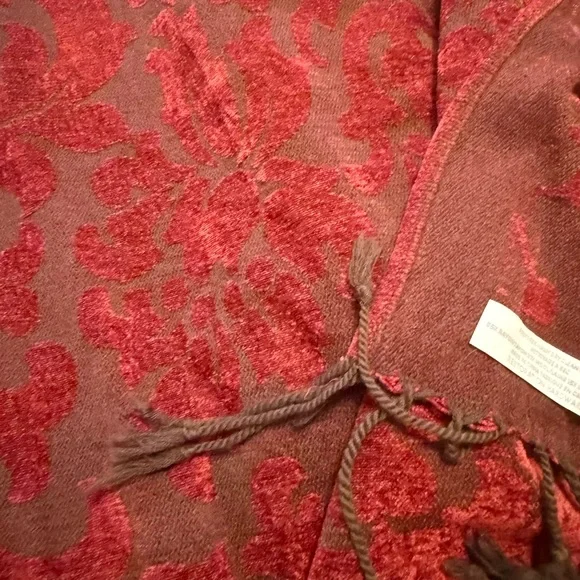 Restoration Hardware Red and Gray Throw Blanket - Picture 6 of 7